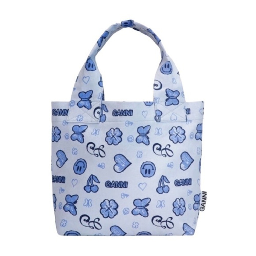 GANNI COTTON CANVAS TOTE